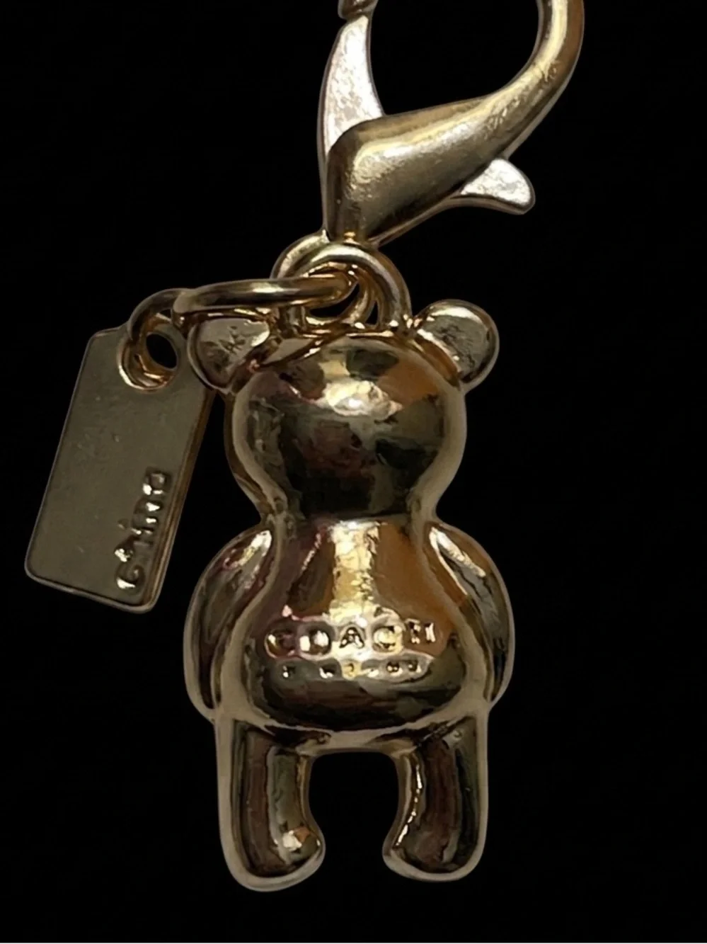 Coach 3D Rose Gold Teddy Bear Charm